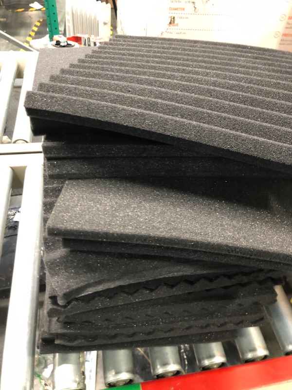 Photo 2 of 24 Pack Acoustic Panels, 1" X 12" X 12" Acoustic Foam Panels, Sound Proof Foam Panels, Self-Adhesive Soundproof Wall Panels,Fire-Proofed Soundproofing Wedges,Acoustic Treatment Foam for Home Foam-24p-1"