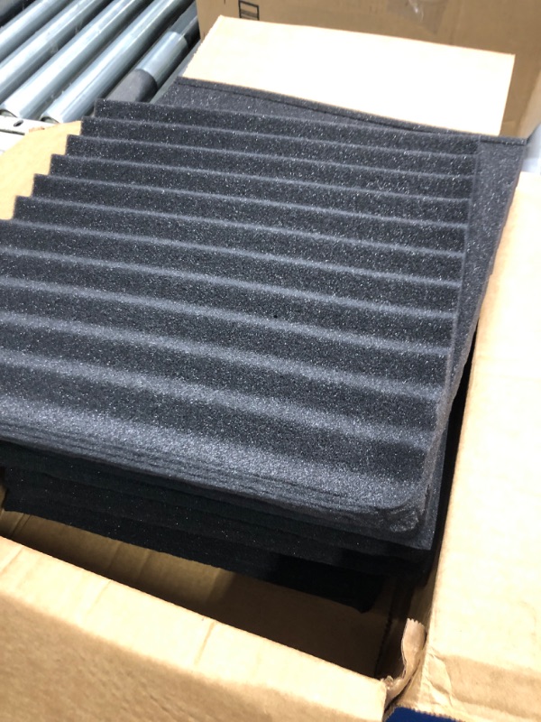Photo 3 of 15. Pack Acoustic Panels, 1" X 12" X 12" Acoustic Foam Panels, Sound Proof Foam Panels, Self-Adhesive Soundproof Wall Panels,Fire-Proofed Soundproofing Wedges,Acoustic Treatment Foam for Home Foam-24p-1"