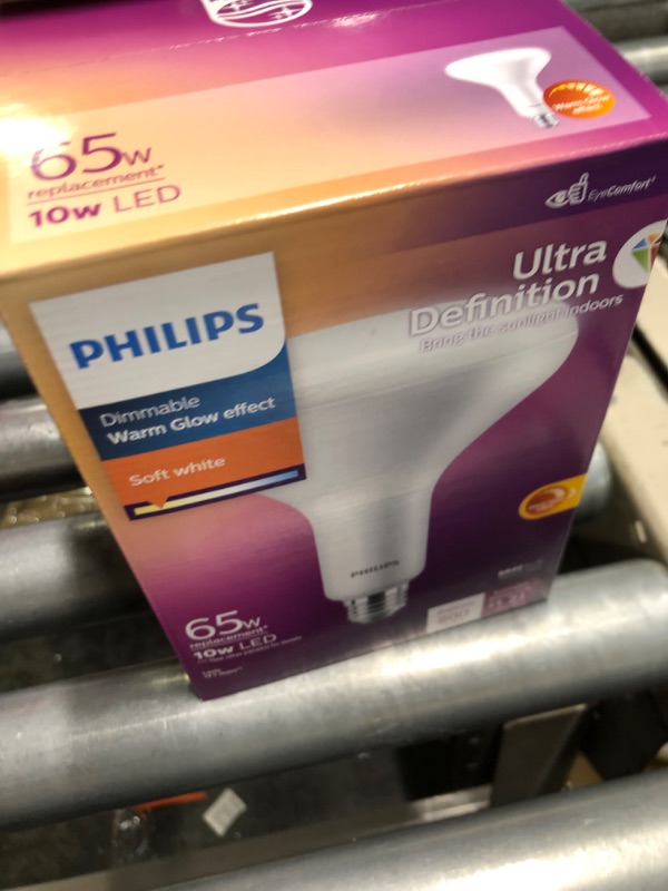 Photo 1 of 65-Watt Equivalent BR40 Ultra Definition Dimmable E26 LED Light Bulb Soft White with Warm Glow 2700K (1-Pack)