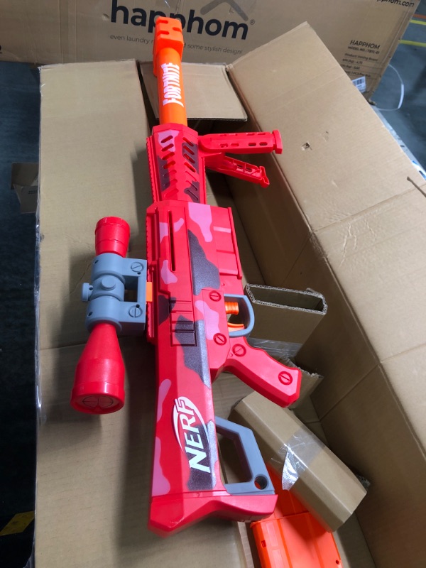 Photo 2 of NERF Fortnite Heavy SR Blaster, Longest Fortnite Blaster Ever, Removable Scope, Bolt Action, 6 Official Mega Darts, 6-Dart Clip Frustration Free Packaging