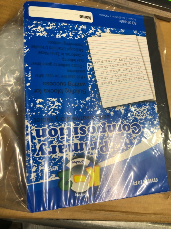 Photo 1 of Mintra Primary Composition Notebook (Full Sheet) (4 Pack, Blue Only) 4 Pack Blue Only