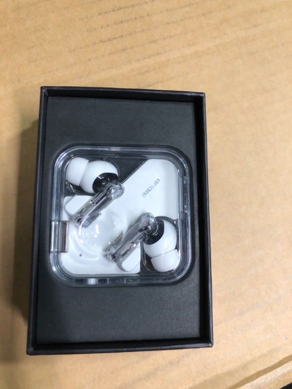 Photo 2 of Nothing Ear 2 Hi-Res Wireless Earbuds, 2023 New Noise Cancelling Headphones with Dual Chamber Design, Bluetooth Earbuds for iPhone, Android, 4.5g Ultra Light, 36Hrs Playtime, White