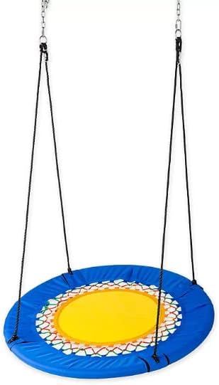 Photo 1 of 45' Mega FunShine Bungee Swing Holds up to 300 lbs, Durable Steel Frame | 2 Multi-use Hanging Straps | Adjustable seat Angle, Blue, (36992)
