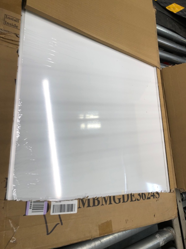 Photo 3 of XBoard Magnetic Dry Erase Board/Whiteboard, 36 X 24 Inches, Double Sided White Board,1 Dry Eraser & 3 Dry Erase Markers & 4 Push Pin Magnets 36" x 24"