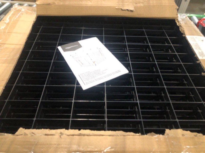 Photo 1 of Amazon Basics 8-Panel Plastic Pet Pen Cage Playpen black 28-Inch