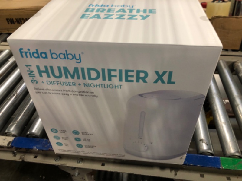 Photo 2 of Frida Baby 3-in-1 Humidifier XL + Diffuser + Nightlight | All-Day Operation for Large Rooms, Top-Fill 6L Tank, Variable Cool-Mist Control, Auto Shut-Off, Quiet, Carry Handle, Night Light, Diffuser
