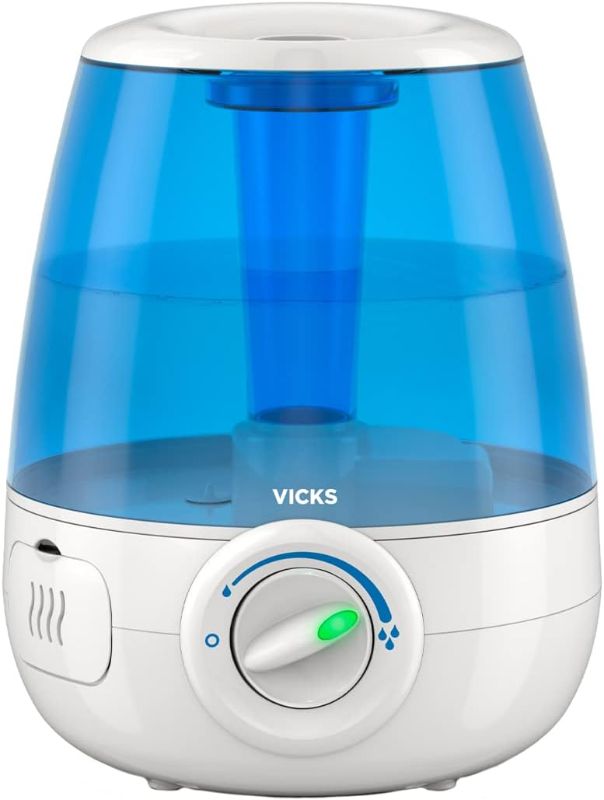 Photo 1 of Vicks Filter-Free Ultrasonic Cool Mist Humidifier, Medium Room, 1.2 Gallon Tank-Humidifier for Baby and Kids Rooms, Bedrooms and More.
