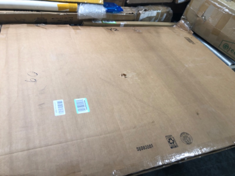 Photo 1 of VIZ-PRO Double-Sided Magnetic Mobile Whiteboard, 48 x 36 Inches, Aluminium Frame and Stand White 48 x 36 Inches