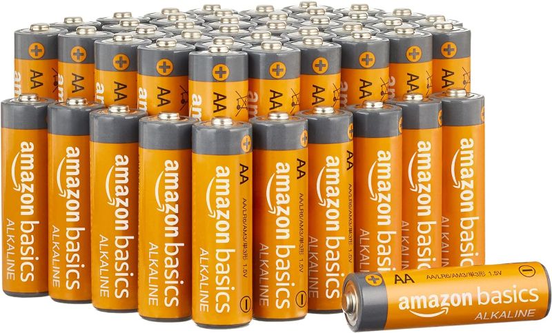 Photo 1 of Amazon Basics 48-Pack AA Alkaline High-Performance Batteries, 1.5 Volt, 10-Year Shelf Life
