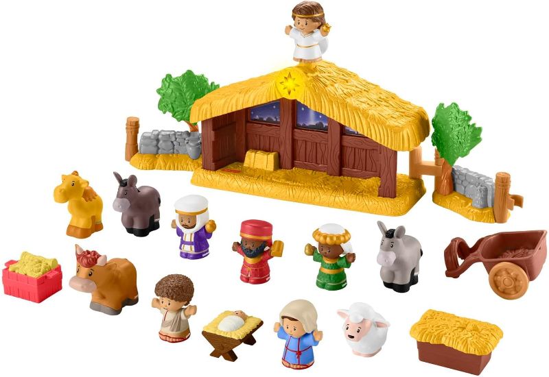 Photo 1 of Fisher-Price Little People Toddler Toy Nativity Set with Music Lights and 18 Pieces for Christmas Play Ages 1+ years
