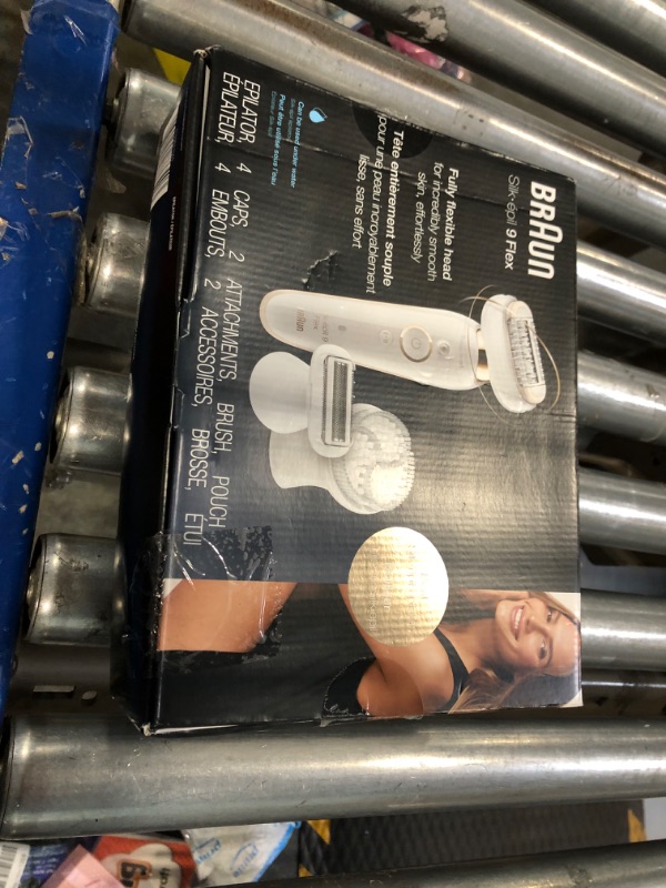Photo 1 of Braun Epilator Silk-épil 9 9-030 with Flexible Head, Facial Hair Removal for Women and Men, Hair Removal Device, Shaver & Trimmer, Cordless, Rechargeable, Wet & Dry, Beauty Kit with Body Massage Pad
