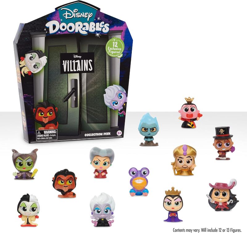 Photo 1 of Disney Doorables Villain Collection Peek, Includes 12 Exclusive Mini Figures, Styles May Vary, Officially Licensed Kids Toys for Ages 5 Up, Amazon Exclusive
