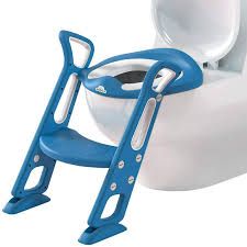 Photo 1 of BlueSnail Potty Training Toilet Seat with Step Stool Ladder for Kids (Blue PU Cushion)
