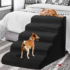 Photo 1 of 23 Inch Extra High Foam Dogs Stairs,Large Dog Steps Stairs for Joint Injury,Old,Short Leg Pets to Reach Couch Bed,Gentle Slope Friendly for Dogs Cats-Machine Washable,Gift 1 Lint Roller Set
