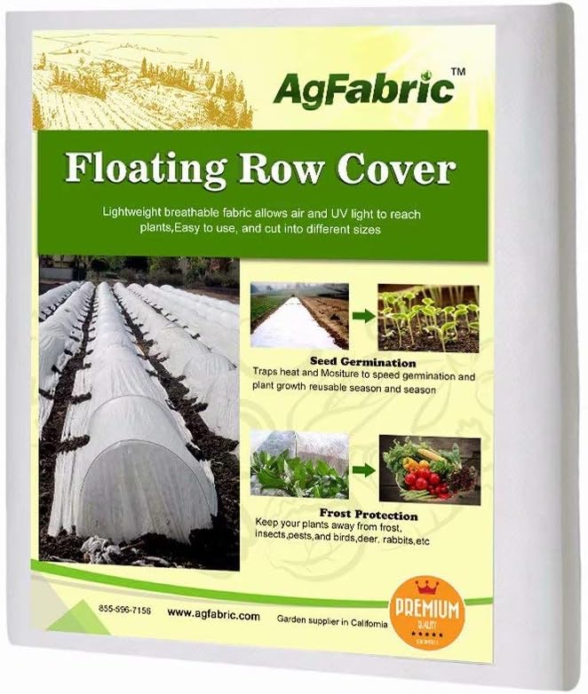 Photo 1 of Agfabric Plant Covers Freeze Protection Floating Row Cover Plant Covers Freeze Protection Outdoor Plant Covers for Winter Frost Blankets,White
