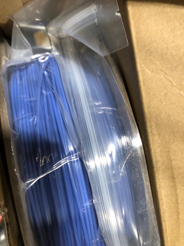 Photo 4 of Amazon Basics SILK PLA 3D Printer Filament, 1.75 millimeters, 1 kg Spool (2.2 lbs), Blue