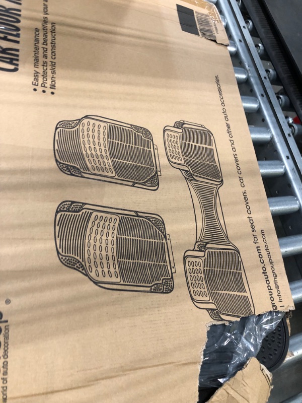 Photo 1 of FH Group Automotive Floor Mats Solid ClimaProof for all weather protection Universal Fit Trimmable Heavy Duty fits most Cars, SUVs, and Trucks, 3pc Full Set Black