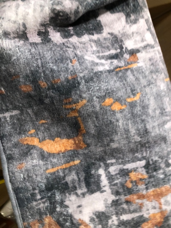 Photo 1 of famibay 2x8ft Rug Runners for Hallways with Rubber Backing Washable Runner Rug Upgraded Non Slip Soft Faux Woolen Indoor Carpet Floor Runners for Hallways Foyer Entryway Kitchen(Gray and Rust) 2x8ft Grey and Rust