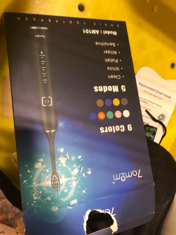 Photo 2 of 7AM2M Electric Toothbrush with 6 Brush Heads for Kids and Chlidren, One Charge for 100 Days,Wireless Fast Charge, 5 Modes with 2 Minutes Build in Smart Timer,IPX7 Waterproof(Purple)