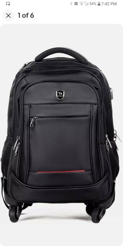 Photo 1 of 360 °rotating Water Resistant Rolling Backpack with 4 Wheels,Travel 18-lnch