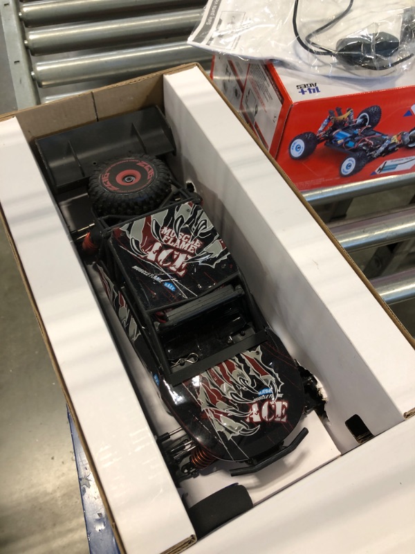 Photo 3 of **MISSING BATTERY**     WLtoys 124016 RC Car, 1:12 Scale Remote Control Car, 4WD 75km/h High Speed Racing Car, 2.4GHz All Terrain Off Road RC Truck RTR with Brushless Motor and Metal Chassis for Kids Adults