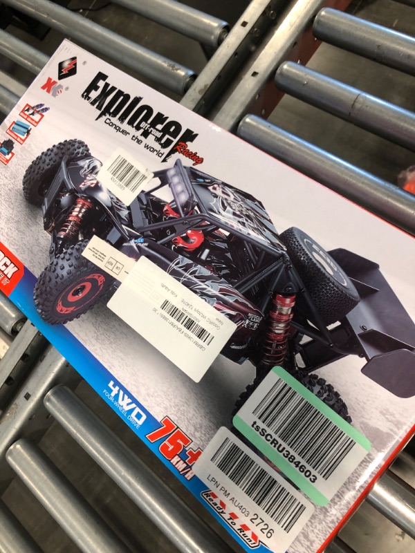 Photo 2 of **MISSING BATTERY**     WLtoys 124016 RC Car, 1:12 Scale Remote Control Car, 4WD 75km/h High Speed Racing Car, 2.4GHz All Terrain Off Road RC Truck RTR with Brushless Motor and Metal Chassis for Kids Adults