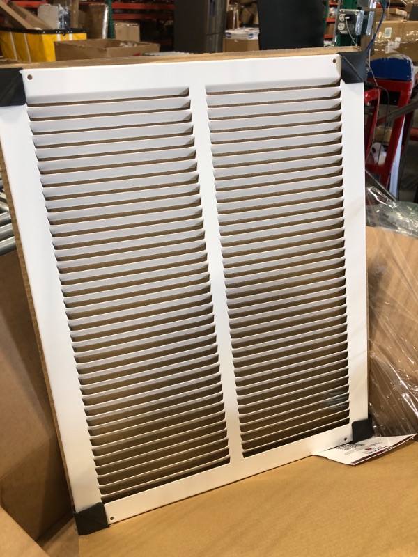 Photo 3 of 14" x 18" Return Air Grille - Sidewall and Ceiling - HVAC Vent Duct Cover Diffuser - [White] [Outer Dimensions: 15.75w X 19.75"h]