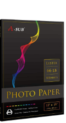 Photo 1 of A-SUB 50 Sheets Premium Glossy Photo Paper 13x19 In and 50 Sheets Premium Luster Photo Paper 13x19 Inch - 66lb for Inkjet Printers 1 pack