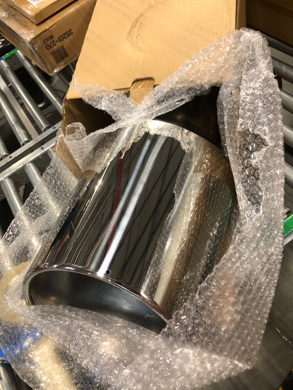 Photo 3 of AUTOSAVER88 3 Inch Inlet Exhaust Tip, 3" Inlet 6" Outlet 15" Long Exhaust Tip, Silver Stainless Steel Finish Tailpipe
