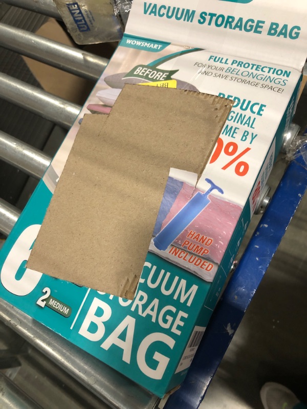 Photo 2 of 6 Jumbo Vacuum Storage Bags, Space Saver Bags Compression Storage Bags for Comforters and Blankets, Vacuum Sealer Bags for Clothes Storage, Hand Pump Included
