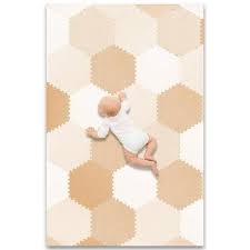 Photo 1 of Baby Brielle 38 Pieces Non-Toxic Extra-Thick Kid's Puzzle Exercise Activity Interlocking Hexagon Floor Mat Tiles, 4 x 6 feet
