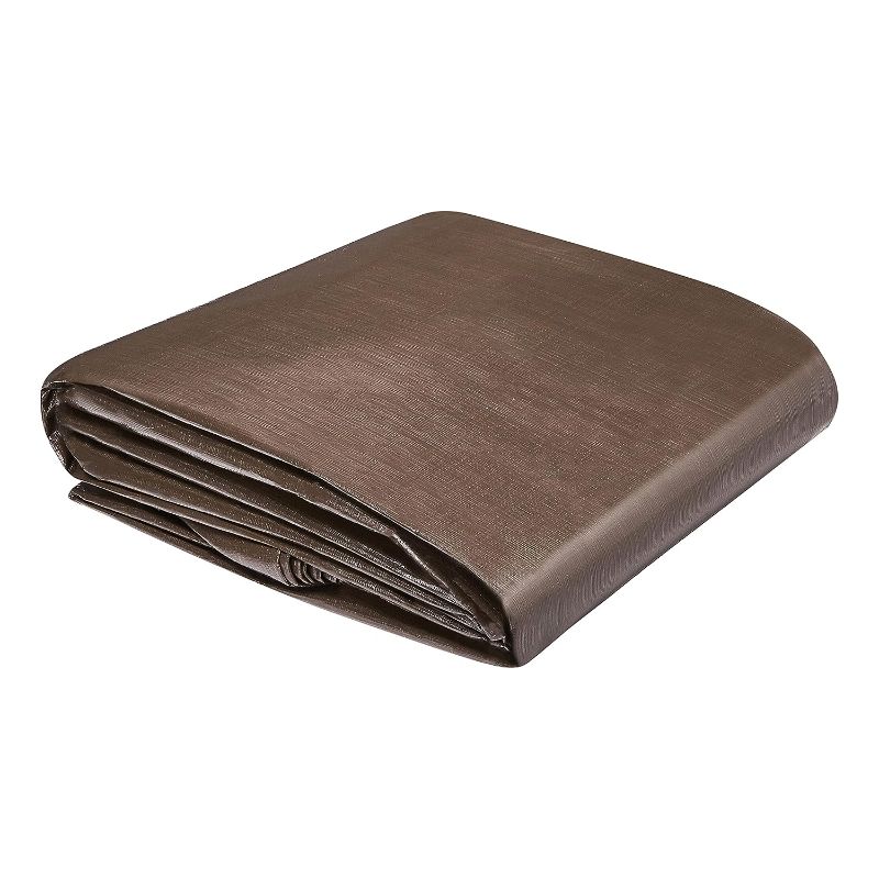 Photo 1 of AmazonCommercial Multi Purpose Waterproof Poly Tarp Cover, 20 X 20 FT, 10MIL Thick, Brown/Silver, 1-Pack
*not exact picture*
