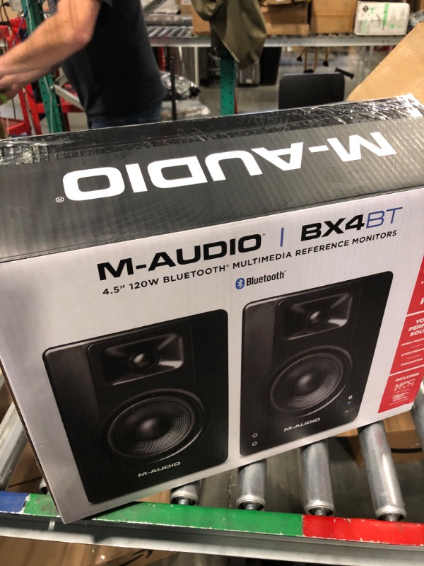 Photo 5 of M-Audio BX4BT 4.5" Bluetooth Studio Monitors, HD PC Speakers for Recording and Multimedia & Marantz Professional MPM-1000 - Studio Recording XLR Condenser Microphone