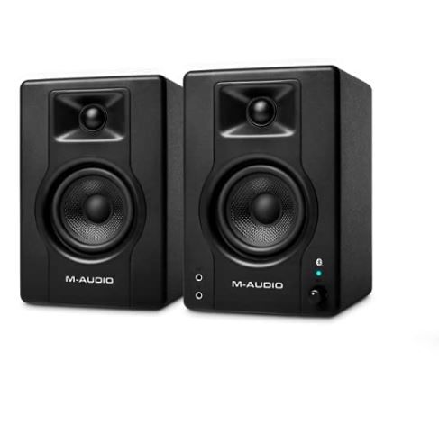 Photo 1 of M-Audio BX4BT 4.5" Bluetooth Studio Monitors, HD PC Speakers for Recording and Multimedia & Marantz Professional MPM-1000 - Studio Recording XLR Condenser Microphone