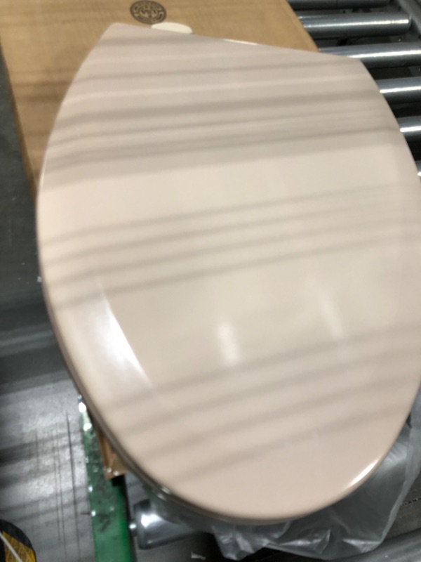 Photo 3 of Bemis Molded Wood Elongated Toilet Seat Finish: Fawn Beige