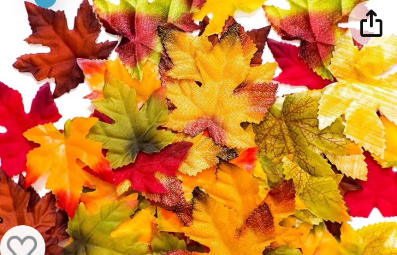 Photo 1 of Artificial Fall Leaves in a Variety of Autumn Colors