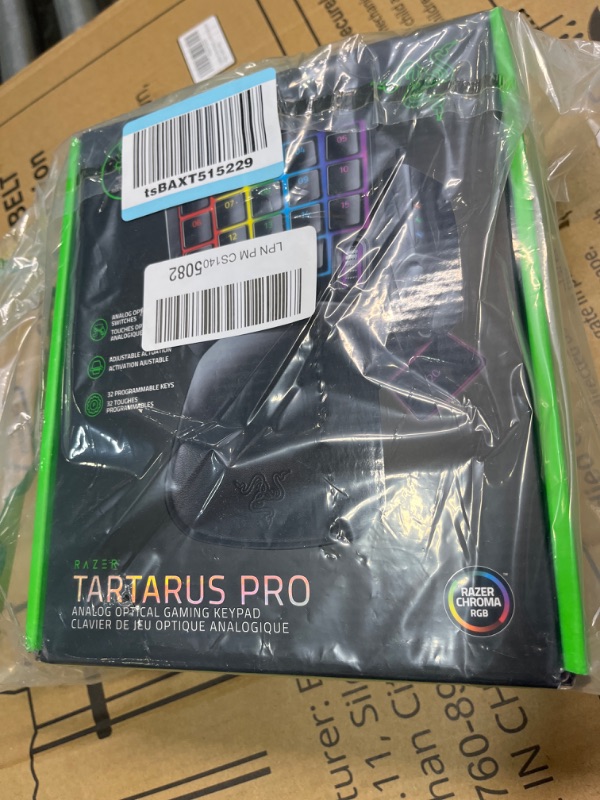 Photo 2 of Razer Tartarus Pro Gaming Keypad: Analog-Optical Key Switches - 32 Programmable Keys - Customizable Chroma RGB Lighting - Programmable Macros - Variable Key Press Pressure Sensitivity - Classic Black