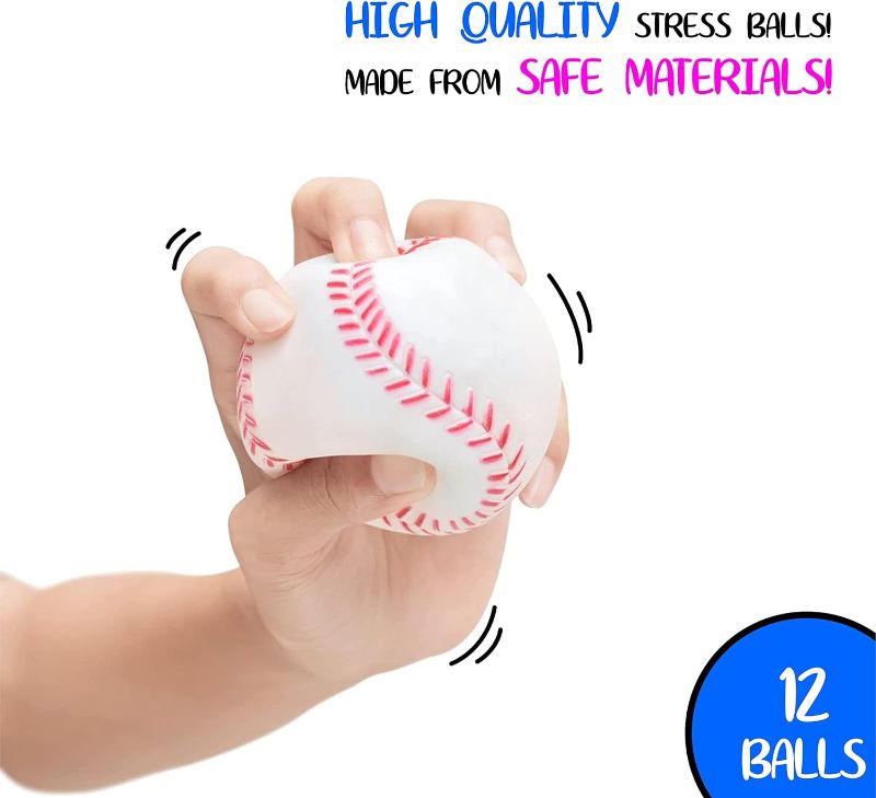 Photo 1 of Baseball Sports Themed 2.5-Inch Foam Squeeze Balls for Stress Relief