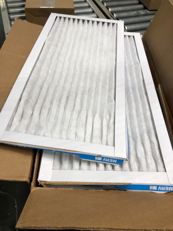 Photo 1 of Aerostar 12x24x1 MERV 11 Pleated Air Filter, AC Furnace Air Filter, 6 Pack (Actual Size: 11 3/4" x 23 3/4" x 3/4") 12x24x1 Filter