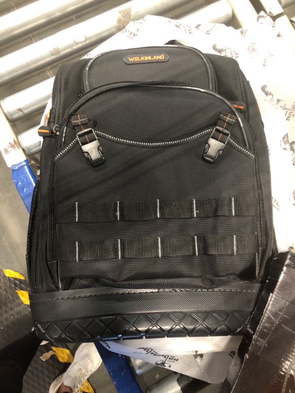 Photo 1 of 72Pockets Rolling Tool backpack, Large tool bag with wheels, Rolling tool bag, Electrician backpack, Backpack tool bag,Rolling tool bag with wheels,Tool backpack for men,Tool backpack for electricians