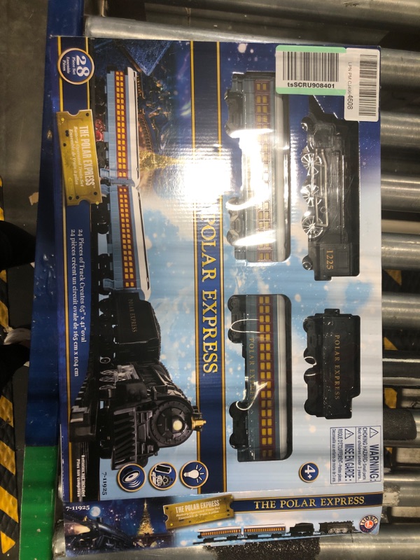 Photo 3 of Lionel The Polar Express Ready-to-Play Set, Battery-Powered Berkshire-Style Model Train Set with Remote , Black