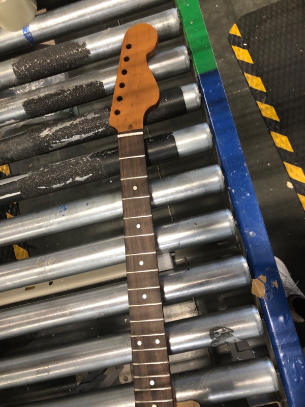 Photo 3 of 22fret Matte 9.5" Electric Guitar Neck ST Canadian Roasted Maple Electric Guitar Neck, Cow Bone Nut, Rosewood Fingerboard