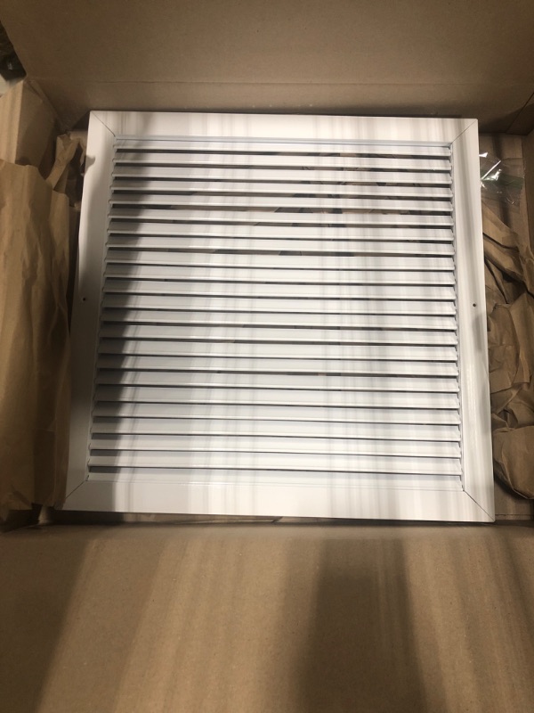 Photo 1 of 12" x 12" Fixed Bar Return Grille - All Steel Structure - Elegant Look & Sturdy Finish [Outer Dimensions: 13.75"w X 13.75"h] 12 X 12