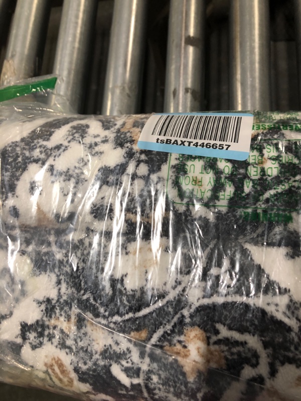 Photo 1 of HEBE Boho Hallway Runner Rug 2x10Ft Non Slip Distressed Medallion Area Rugs Runner Washable Laundry Room Rug Vintage Long Floor Carpet for Entryway Bedroom Kitchen Floor Bathroom 2'x10' Brown/Grey