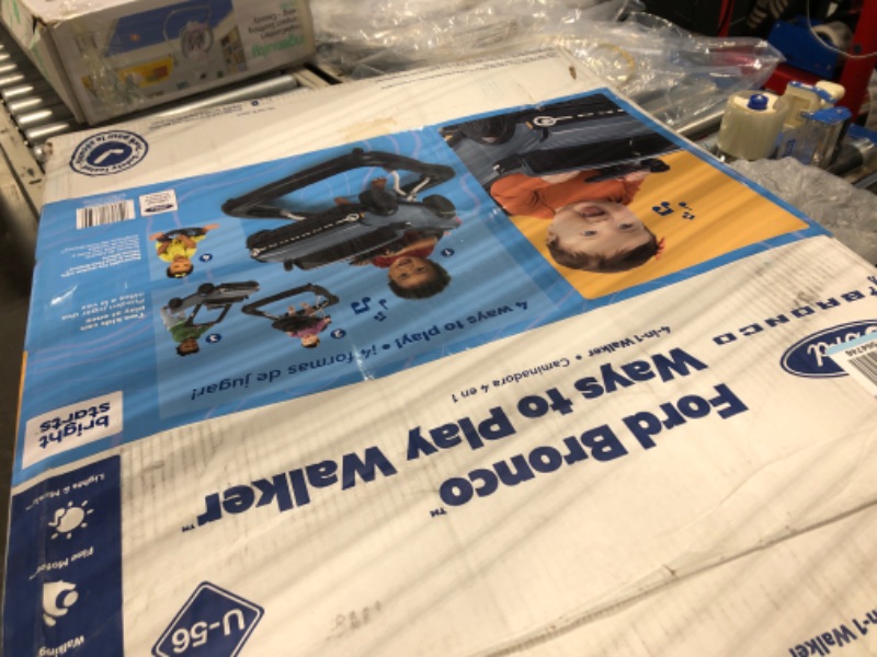 Photo 1 of Bright Starts Ford Bronco 4-in-1 Blue Grey Baby Activity Center & Push Walker with Removable Interactive Steering Wheel -Toy, 6 Months and up Area 51 Blue Bronco