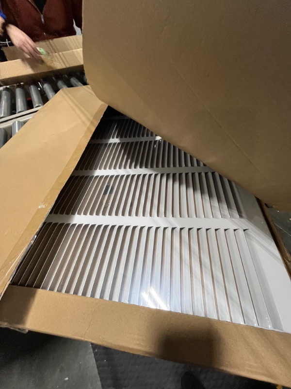 Photo 1 of 30"w X 24"h Steel Return Air Grilles - Sidewall and Ceiling - HVAC Duct Cover - White [Outer Dimensions: 31.75"w X 25.75"h] 30 X 24 White