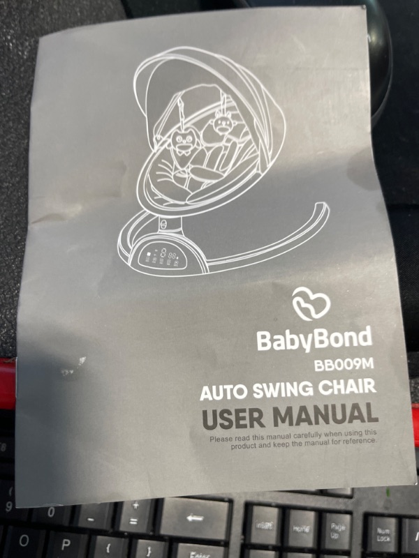Photo 1 of Baby Swings for Infants, BabyBond Bluetooth Infant Swing with Music Speaker with 3 Seat Positions, 5 Point Harness Belt, 5 Speeds and Remote Control - Portable Baby Swing for Indoor and Outdoor Baby Swing with mosquito nets