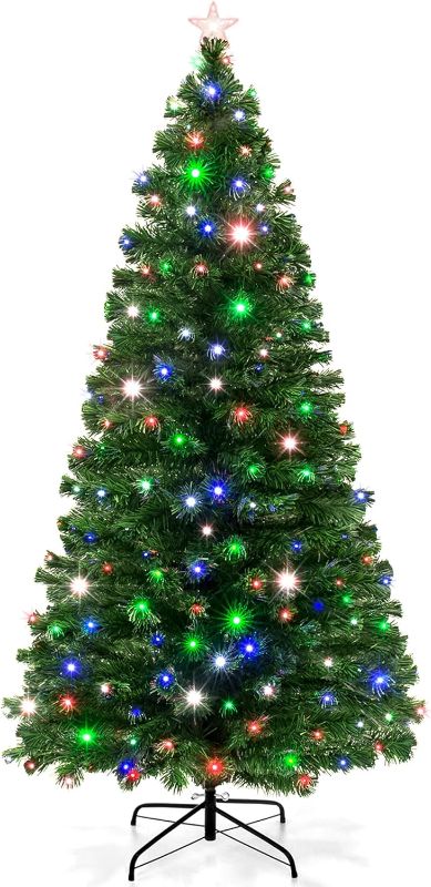 Photo 1 of 36" fiber optic christmas tree rainbow led 