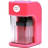 Photo 1 of Electronic Pencil Sharpener With Auto Stop Safety Feature & Large Pencil Holder For Home, Office or Classroom - Pink - By Office + Style