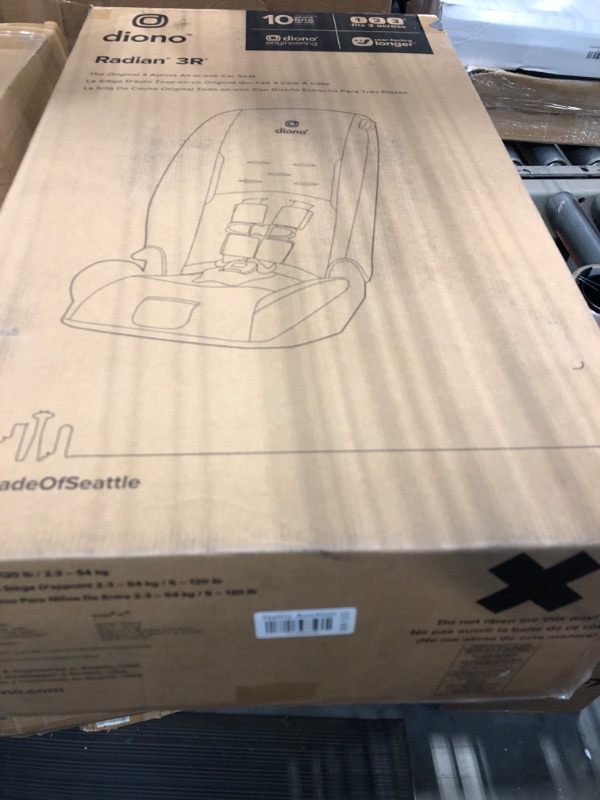 Photo 2 of Diono Radian 3R, 3-in-1 Convertible Car Seat, Rear Facing & Forward Facing, 10 Years 1 Car Seat, Slim Fit 3 Across, Gray Slate Radian 3R Fits 3 Across Gray Slate